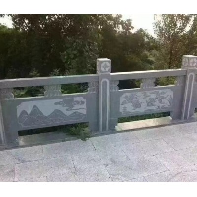 中式浮雕花岗岩石栏杆 景区公园装饰防护石雕栏杆图3
