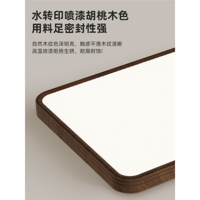 客厅灯简约复古风超薄胡桃木纹大厅主灯全光谱护眼卧室餐厅吸顶灯图3