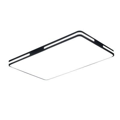 智能家居LED黑色亚克力圆形镂空吸顶灯客厅智能遥控简约灯具批发图5