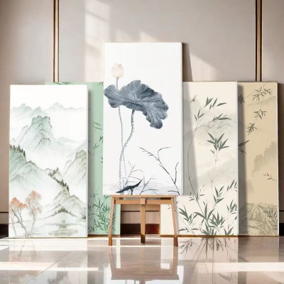 佛山新中式600x1200卫生间花砖宋式荷花瓷砖厨房墙砖仿古厕所地砖图3