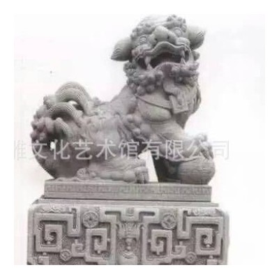 北京狮绣球狮石狮家用别墅园林景观摆件门口青石花岗岩仿古做旧图4