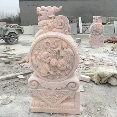 石门墩抱鼓石门枕 门口摆放石雕小象狮子貔貅麒麟仿古石门墩门鼓