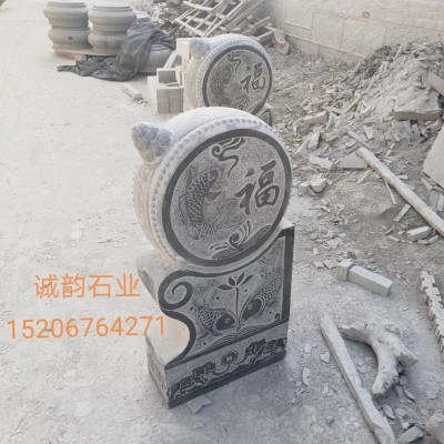 石门墩抱鼓石门枕 门口摆放石雕小象狮子貔貅麒麟仿古石门墩门鼓图2