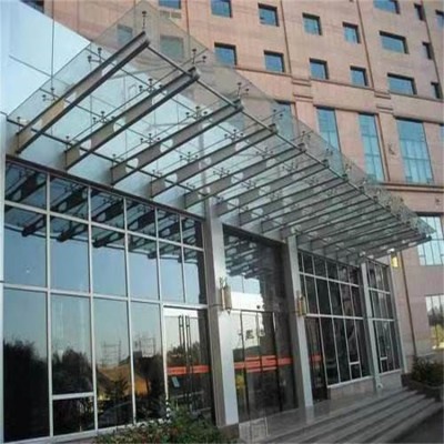 玻璃雨棚停车场出入口地下商业钢结构顶棚可定制设计施工安装图5