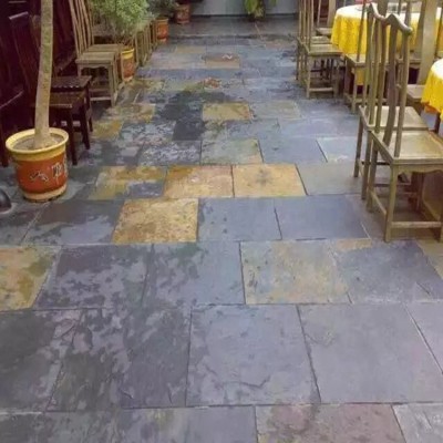 厂家批发锈色青石板花园别墅防滑锈色文化石室外户外庭院院子地砖图4