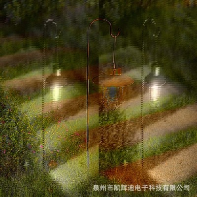 现货太阳能灯笼户外露台装饰铁艺太阳能钨丝灯花园复古太阳能吊灯图3