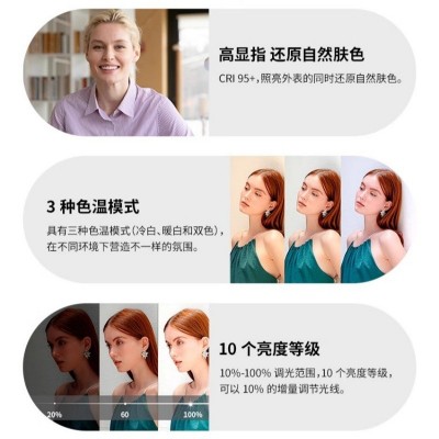 手机补光灯直播自拍打光方形便携口袋灯摄影拍照专用平板美颜灯图2
