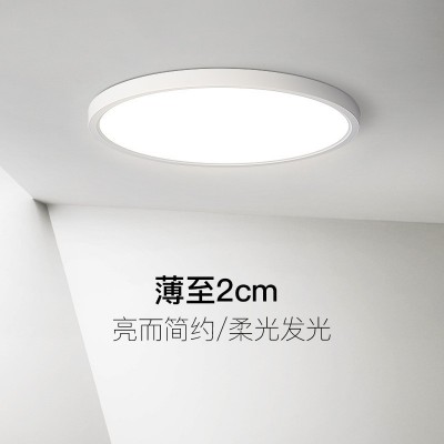 超薄led吸顶灯圆形卧室客厅灯简约现代防蚊虫密封餐厅阳 台过道灯图2
