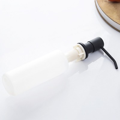 黑色304不锈钢塑料水槽皂液器 厨房洗洁精洗手液瓶子图2
