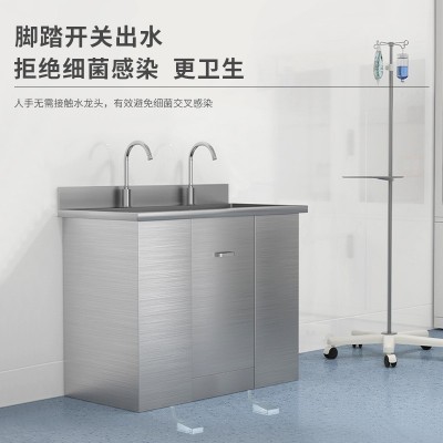 全铜脚踏式水龙头脚踩智能自动开关出水医院工厂用非接触洗手器图2