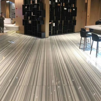 天然大理石直纹白复古仿木地板装饰家装地板墙身加工图3