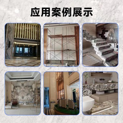 宝格白天然大理石轻奢餐桌圆桌岩板大理石家用酒店带转盘石 材批发图3