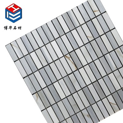 长方形石材马赛克天然大理石马赛克景观电视背景墙酒店别墅会所