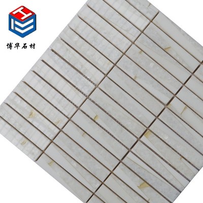 长方形石材马赛克天然大理石马赛克景观电视背景墙酒店别墅会所图3