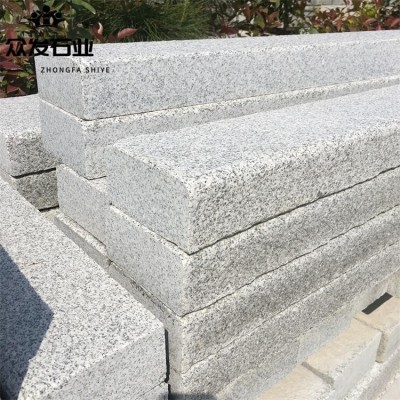 芝麻白花岗岩 道路用白色石材 地铺机场 道路工程用路沿石