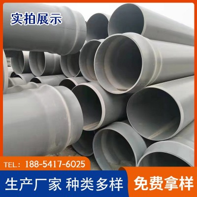 大口径低压排水管0.4MPa灰色埋地喷灌管 实壁管PVC-U供水排灌管图3