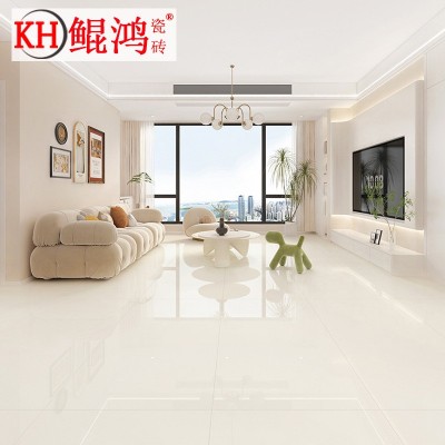 亮光奶油黄瓷砖800x800客厅地板砖750x1500防滑地砖柔光天鹅绒