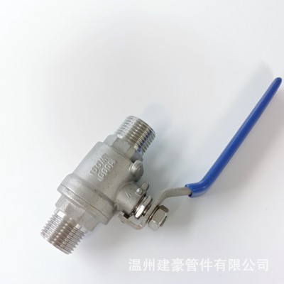 304不锈钢2片式双外丝球阀，片式阀门图5
