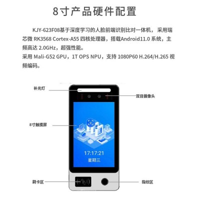 智能人证核验活体检测人脸识别指纹人证比对一体机刷脸考勤门禁图2