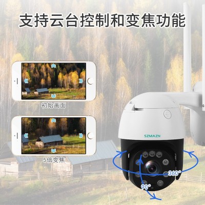 人形识别4G3寸AI智能跟踪球机WiFi无线手机远程全彩夜视摄像头图4