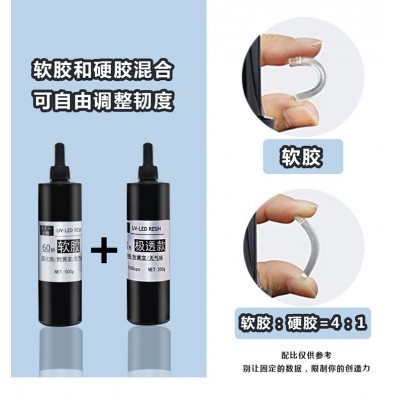 小樱UV滴胶软胶高透时光宝石速干跨境水晶滴胶树脂胶手工DIY饰品