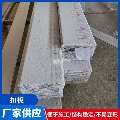 跨境厂家吊顶材料扣板PVC天花板塑钢板集成吊顶工程板长条塑料板图3