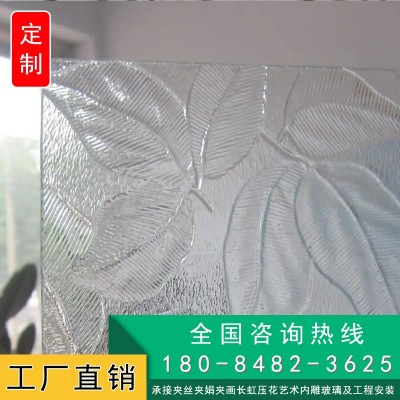 长虹压花玻璃隔断屏风水波纹瓦楞立体条纹钢化艺术玻璃
