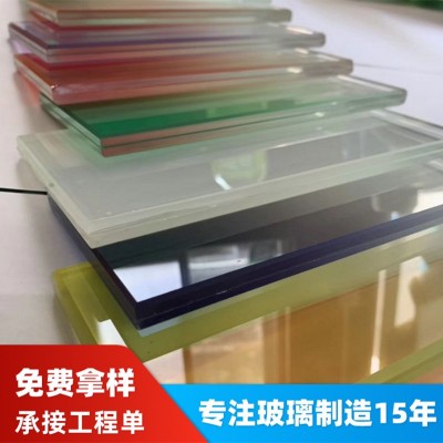 艺术玻璃渐变隔断屏风家用客厅洗手间简约磨砂透光钢化夹丝玻璃图3