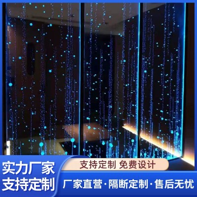 厂家批发玻璃发光屏风隔断亚克力内雕光电隔断屏风激光内雕玻璃