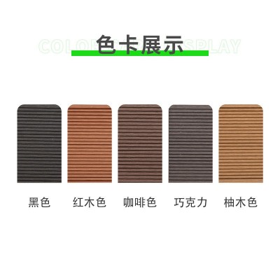 成都户外条纹塑木地板庭院花园直纹pe木塑地板露台栈道竖纹木地板图4