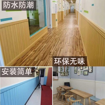 生态木双75浮雕板阳台木塑吊顶室内墙板走廊墙裙幼儿园护墙裙板图3