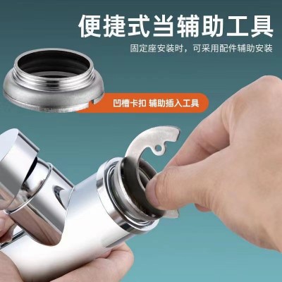 水龙头快装底座台上安装厨房面盆固定冷热龙头防松动螺母增高底座图3