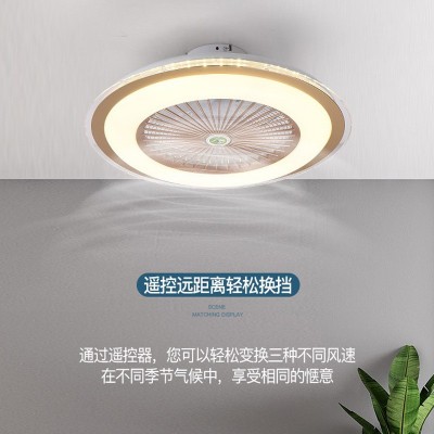 出口led风扇灯吸顶灯餐厅灯主卧室灯书房薄款遥控小客厅服装店灯图2