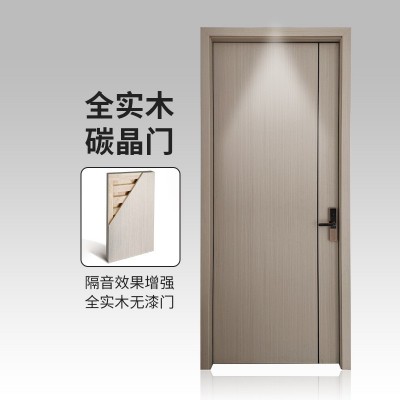 厂家批发卧室门室内平开隔音门复合家装生态门简约轻奢卧室实木门图5