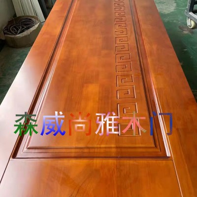 佛山厂家批发室内纯实木门原木橡木门H3卧室房间烤漆门隔音平开门图2