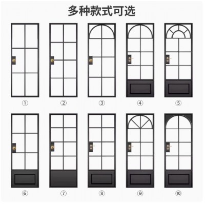 佛山 法式卫生间门复古老铁门厕所平开门钛镁合金阳台厨房推拉门图4