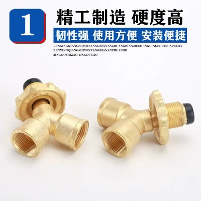 煤气瓶管三通阀门Y型带开关煤气分接器燃气管黄铜分接头一件代发图2