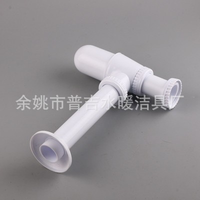余姚厂家现货供应塑料隔水下水管小便斗墙排下水防臭隔水兰花下水图3
