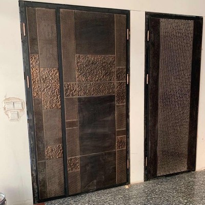 别墅大门定制农村自建房甲级双开防盗门隔音装甲铸铝门中式入户门图4