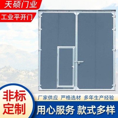 厂家供应工业保温平开门平开门车间彩钢大门仓库门手动推拉车间门图3