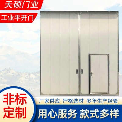 厂家供应工业保温平开门平开门车间彩钢大门仓库门手动推拉车间门
