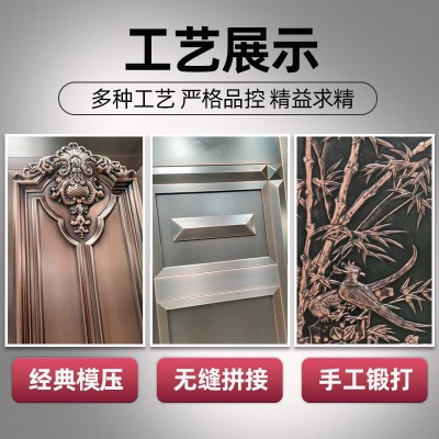 实力厂家 铜门别墅大门双开门纯铜防盗门家用入户子母门私 人订制图3