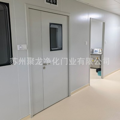 钢制净化子母门洁净门带视窗及不锈钢门锁配套50MM彩钢板图3