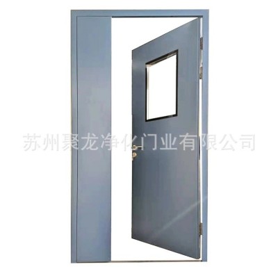 钢制净化子母门洁净门带视窗及不锈钢门锁配套50MM彩钢板图4