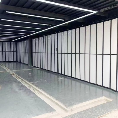 铝合金透明 折叠门 店铺商场推拉门 侧拉弧形 厂家安装图2