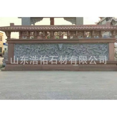 广场大理石石雕浮雕壁画 青石仿古影壁墙图3