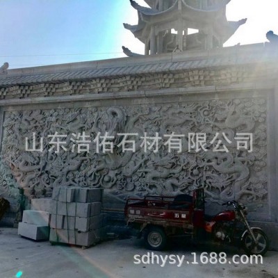 广场大理石石雕浮雕壁画 青石仿古影壁墙图2
