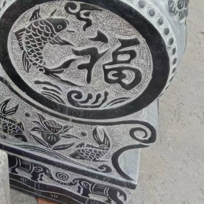 石雕门墩抱鼓石一对别墅摆件石雕门墩抱鼓石一对家用公司酒店用图3