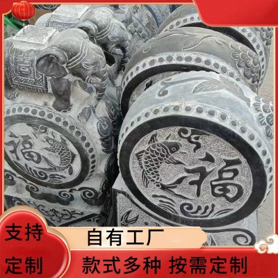 石雕门墩抱鼓石一对别墅摆件石雕门墩抱鼓石一对家用公司酒店用