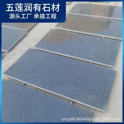 芝麻黑花岗岩火烧板 30mm厚荔枝面火烧面石材大板 山东芝麻黑石材